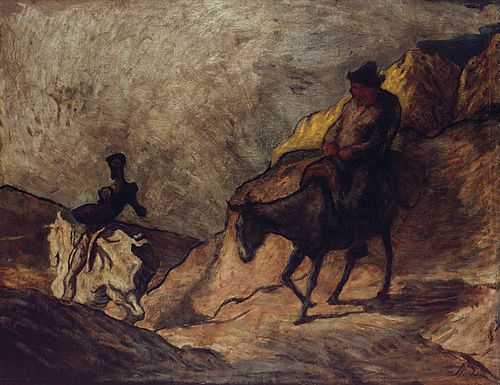 Don Quichotte et Sancho Pansa, 1866, Honoré Daumier