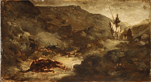 Don Quixote and the Dead Mule, 1860, Honoré Daumier