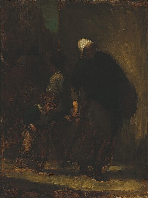 Street Scene, 1864, Honoré Daumier