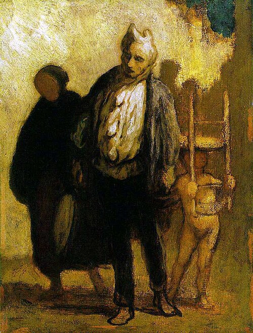 Wandering Saltimbanques, 1850, Honoré Daumier