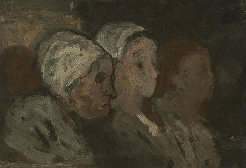 In Church, 1855, Honoré Daumier