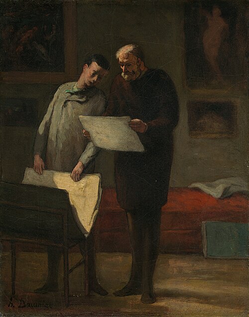 Advice to a Young Artist, 1865, Honoré Daumier