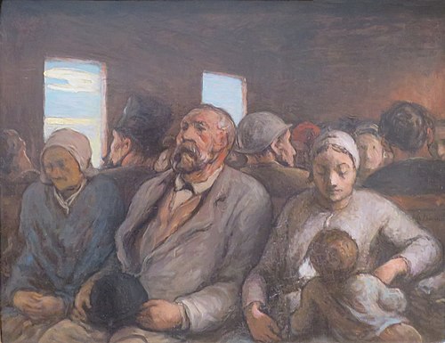 Un Wagon de troisième classe, 1856, Honoré Daumier