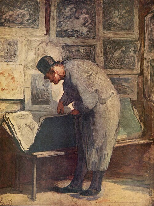 The Print Collector, 1860, Honoré Daumier
