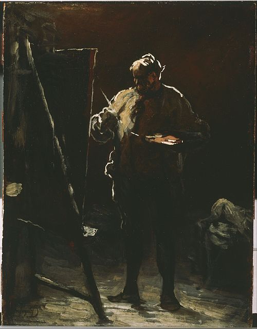 The Painter at His Easel, 1870, Honoré Daumier