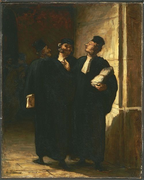 Three Lawyers, 1855, Honoré Daumier