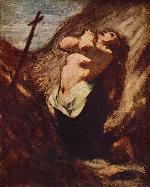 La Madeleine en prière, 1849, Honoré Daumier