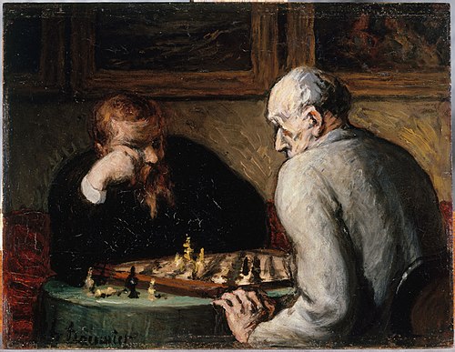 Les Joueurs d'échecs, 1865, Honoré Daumier