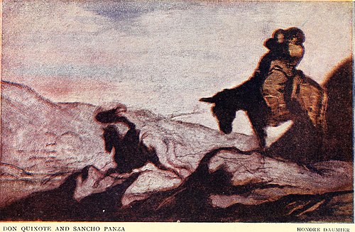 Don Quixote and Sancho Panza, 1908, Honoré Daumier