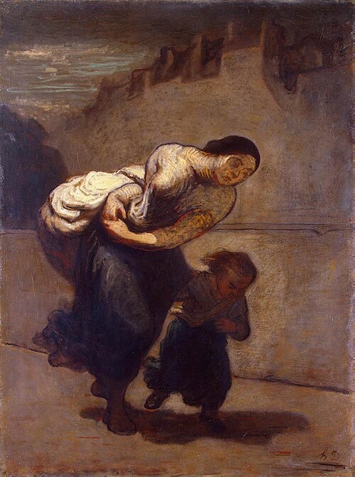 The Burden (The Laundress), 1851, Honoré Daumier
