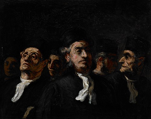 A Meeting of Lawyers, , Honoré Daumier