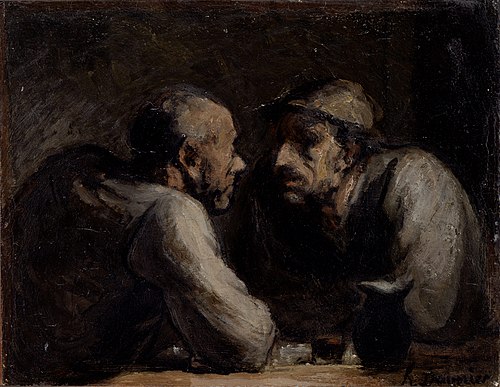 Two Drinkers (Les Deux buveurs), , Honoré Daumier