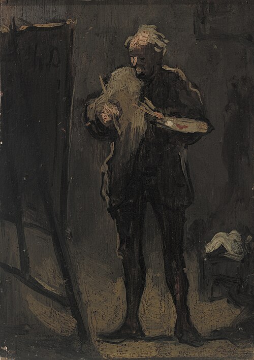 The Painter in Front of His Painting (Le Peintre devant son tableau), , Honoré Daumier