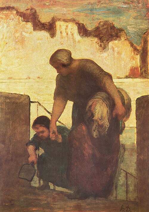 La Blanchisseuse, 1863, Honoré Daumier