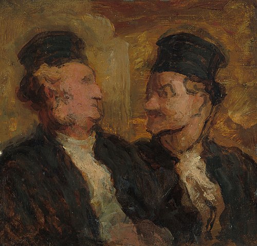 Two Lawyers, 1860, Honoré Daumier