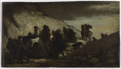 Les émigrants, 1857, Honoré Daumier