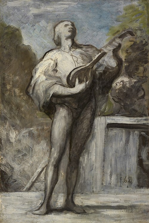 The Troubadour, 1868, Honoré Daumier