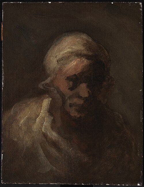 Tête de vieille femme, 1858, Honoré Daumier