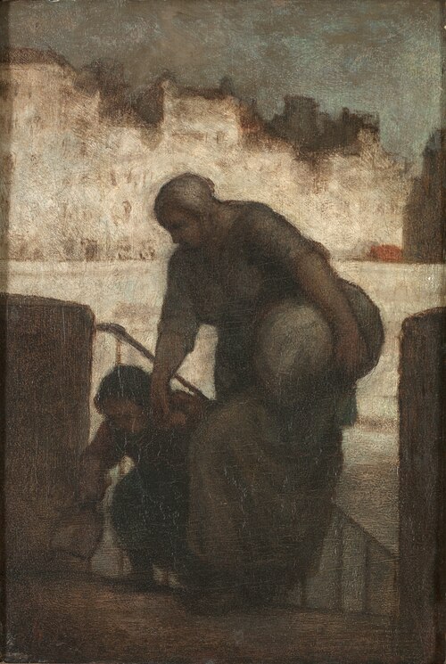 Une laveuse au Quai d'Anjou, 1860, Honoré Daumier
