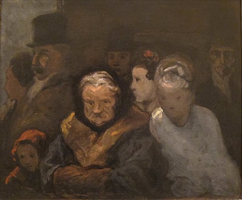 Leaving the Theater, 1865, Honoré Daumier