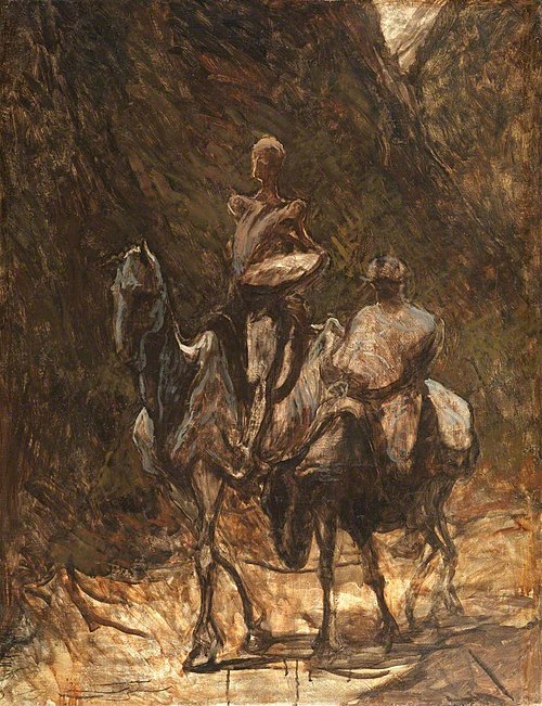Don Quixote and Sancho Panza, 1870, Honoré Daumier