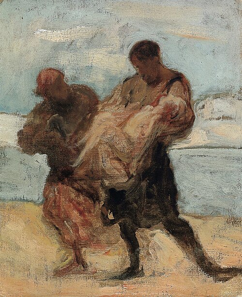Le sauvetage, 1870, Honoré Daumier