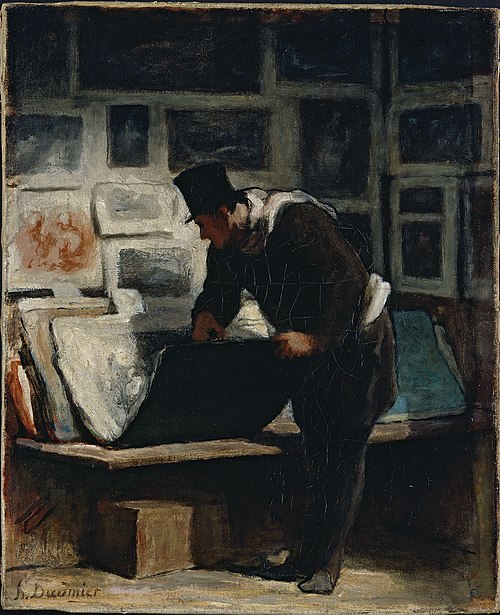 L'amateur d'estampes, 1860, Honoré Daumier