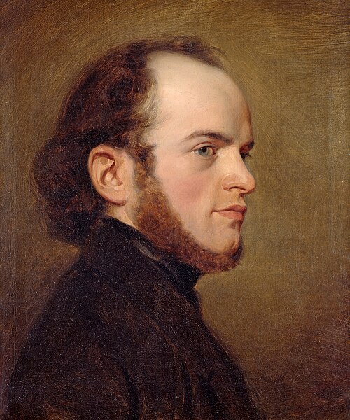 Portrait of Adolph Menzel in younger days, 1839, Eduard Meyerheim