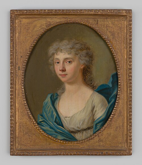 Portrait of a woman, probably Zenobie Arnoldine Emilie Barones van Spaen la Lecq (1784-1804), 1794, John Parker