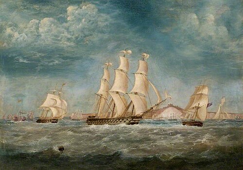 Shipping off Dover, 1858, William Oliver