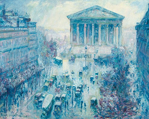Rue Royale, Paris, Rain, 1925, Frank Armington