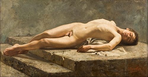 Abel muerto, 1886, Carlos Baca-Flor