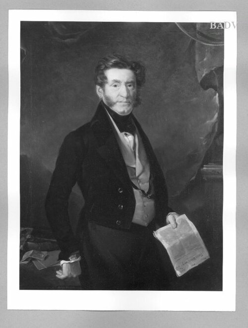 Bildnis des Freiherren von Würtzburg, k.k. östr. Großherzog, 1837, Ferdinand von Rayski