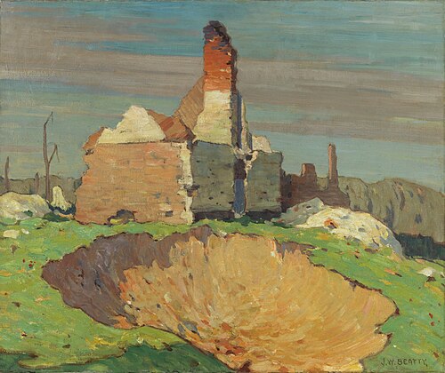 A Shell Hole, 1917, John William Beatty