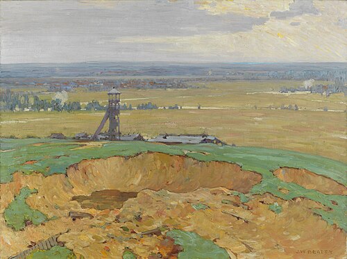 Lievin from Vimy Ridge, 1918, John William Beatty