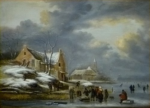 Winter landscape, 1650, Klaes Molenaer