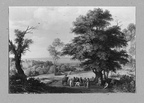landscape with figures, 1570, Klaes Molenaer