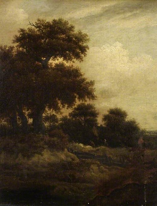 Landscape with sportsmen, , Klaes Molenaer