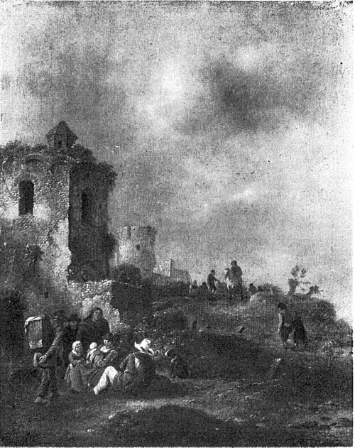 Scene amidst ruins, 1650, Klaes Molenaer