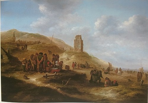 The Beach at Zandvoort, 1660, Klaes Molenaer
