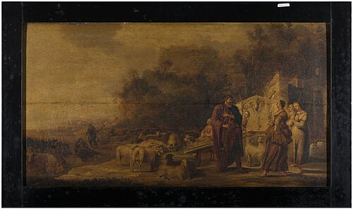 Mozes en de dochters van Jethro in Midian, 1635, Gerrit Claesz. Bleker