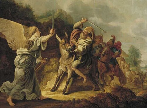The Female Donkey with the Prophet Bileam Stopped by the Angel, 1634, Gerrit Claesz. Bleker