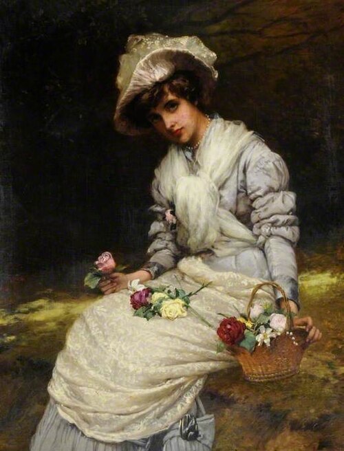 Gathering ye Roses, 1882, William Oliver