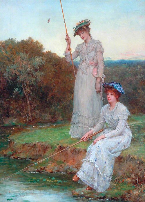Ladies Fishing, , William Oliver