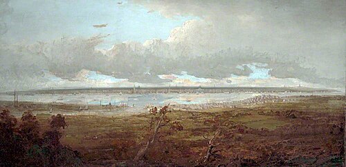 Liverpool from Birkenhead, Wirral, 1820, Samuel Williamson