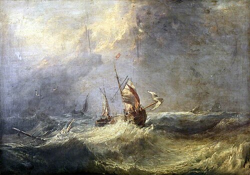 Fishing Boat in a Heavy Sea, 1832, Samuel Williamson
