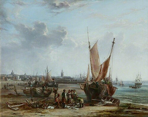 Liverpool from Bootle Sands, 1828, Samuel Williamson