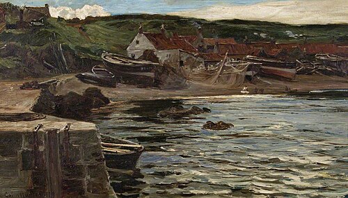 Boats at Rest, Coldingham, 1879, Colin Hunter