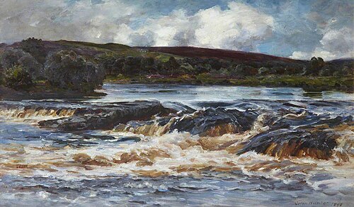 Highland Waterfall, 1898, Colin Hunter