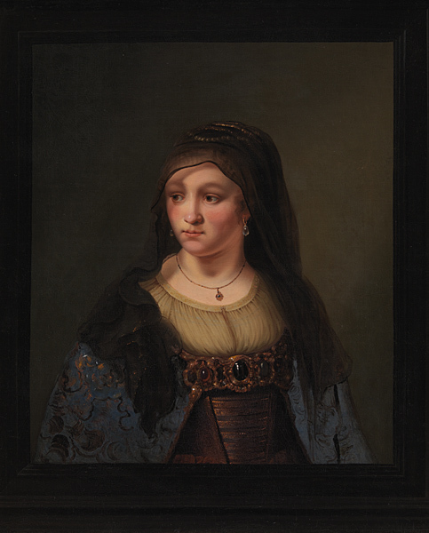 Portrait of a Lady in a Veil, 1658, Thomas Mathisen